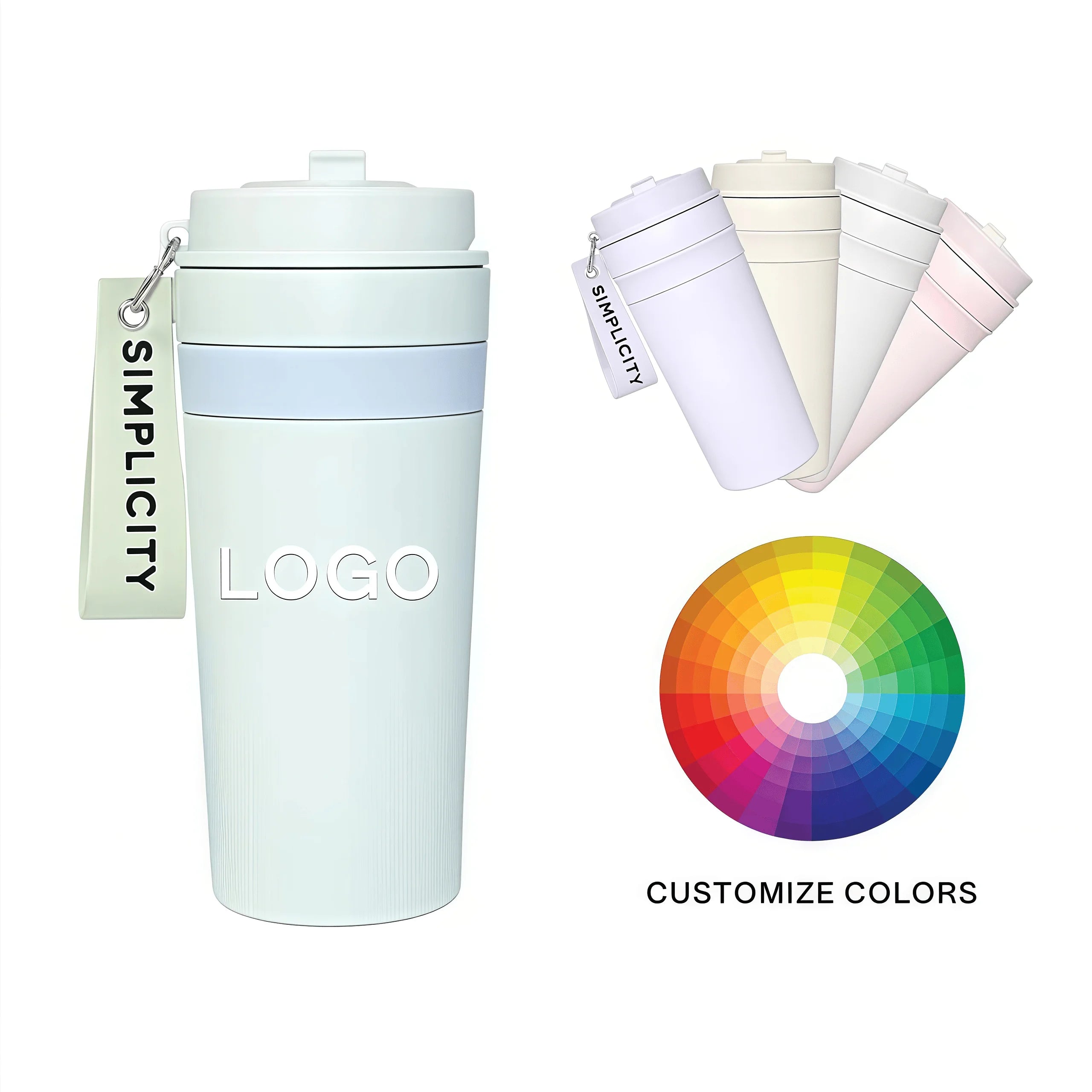 Wholesale 600ml Stainless Steel Tumbler Custom Logo Vacuum Insulated Travel Mug for Adults Hot & Cold Coffee & Tea Flask