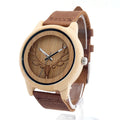 Factory Direct Men's Quartz Wooden Watches Professional Custom Sport and Fashion Watches with Leather Band Hot Sale for Men