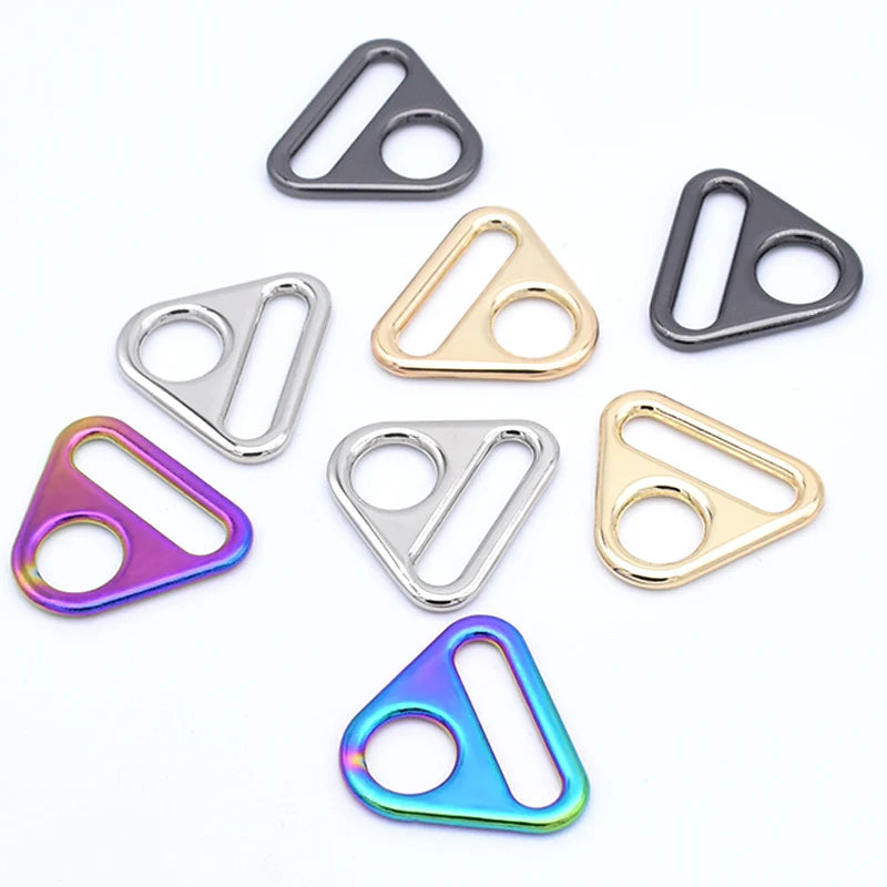 25mm Handbag Triangle Buckle Bag Strap Connector Rainbow Triangle Ring Buckle