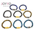 Stainless Steel Bracelet Charms Bulk Jewelry Making Healing Stones Jewelry Bracelet tigers Eye 10mm Bracelet