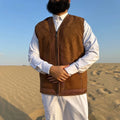 2025 New Design Warm Islamic  Saudi Arabian Thick Warm Chamois  Faux Fur Cloak Men Winter Islamic Vest Thobe Vestes Pour Femmes