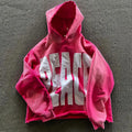Hoodie Manufacturer Custom Boxy Fit 450gsm Oversized Heavyweight Distressed Patch Acid Wash Hoodie Men