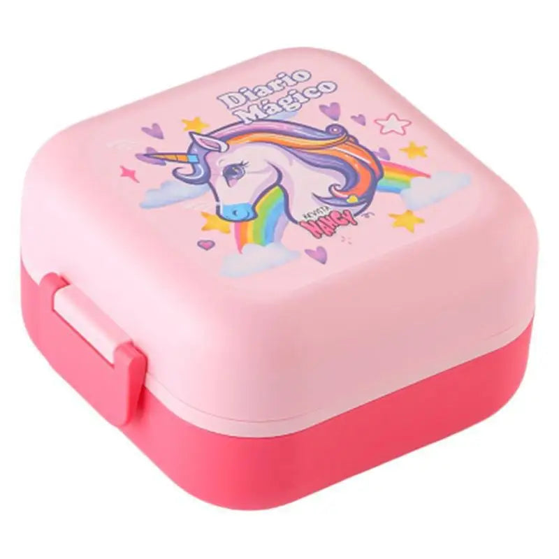 Cartoon Double-Layer Cross-Border Lunch Box with Compartments for Students' Cafeteria Meals Food Storage Storage Box