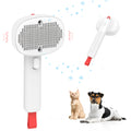 2 in 1 Negative Ion Grooming Electric Pet Hair Fur Comb Vibrator Massager Self Cleaning One Click Pet Brush for Dogs & Cats