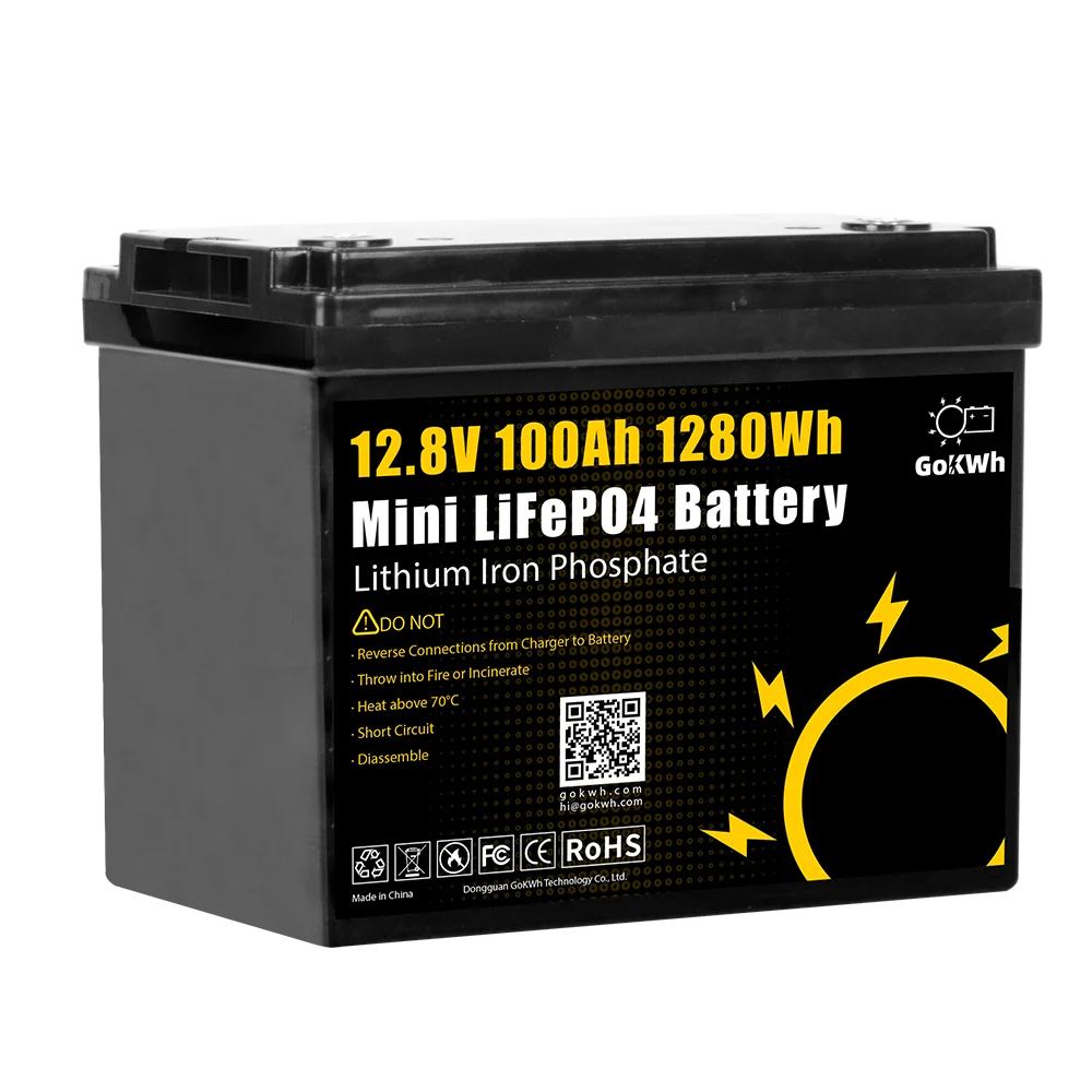 GoKWh Grade a Lithium Ion Batteries 12V 100Ah 200Ah 300Ah 100ah 105ah Lithium Iron Phosphate Batteries Lifepo4 100ah 12v 24v 48v