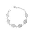Wuqie Solid Silver Oval Shape Leave Bracelet for Women Fashion Jewelry