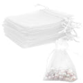 Hot Sales Custom Organza Bags  Sheer Gauze Fabric Bag Drawstring Sealing Handle Organza Pearl Crystal for Gift Net Bag
