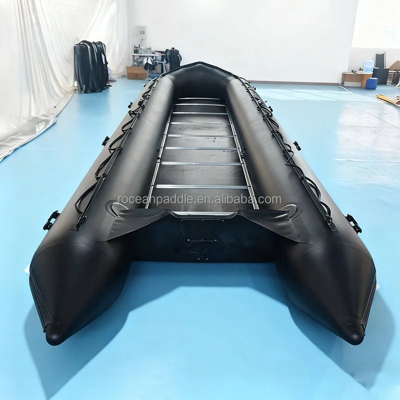 6m 7m 8m 9m 10m 30 Persons Inflatable Boat With High Pressure PVC air Tube and Aluminum Floor