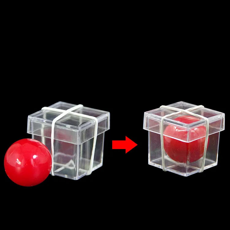 Wholesale Close-up Magic Props Burglar Ball Magic Trick Clear Box with Red Ball Magic Tricks Prop Toy for Kids