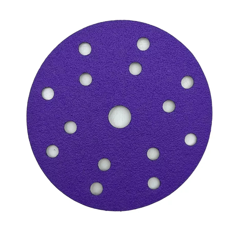 6\" Premium Ceramic Grain Sanding Disc Sandpaper 60-800 Grit 15 Holes Hook Loop 150mm Round Customizable OEM Support