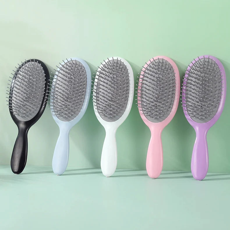 Elegant Hair Salon Soft Cushion Nylon Bristle Massager Hair Comb Detangling Hair Brush