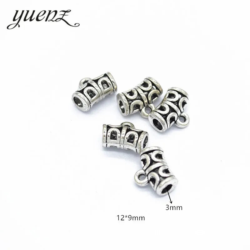 Tibetan Silver Beads European Fit for Women Hollow Charm Style Bracelets DIY Metal Pendant Jewelry Making R224-L
