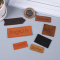 Customized Debossed Eco-Friendly PU Leather Jeans Patches Labels with Custom Color and Logo