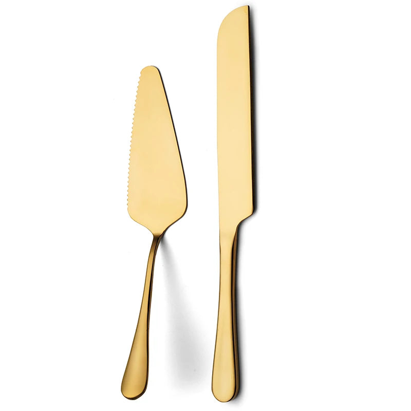 Stainless Steel Cake Cutting Set for Wedding Include Cake Cutter and Cake Server Perfect for Wedding
