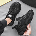 Men's Casual Sneakers Breathable Mesh Walking Running Sports Shoes Black White Sizes 39-44 for Summer Autumn Winter