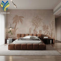 YKMP 103 Modern 3D Non Woven Palm Leaf Banana Wall Paper Rolls Trees Mural Wallpaper 100% Customized Product