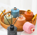 Luxury Colorful Embossed 100ml Empty Round Reed Diffuser Glass Bottle