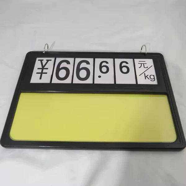 Hookei Supermarket PVC Seafood Price Tag Waterproof Aquatic Fish Display Pricing Sign Board for Fresh Food & Ice Bed Counters