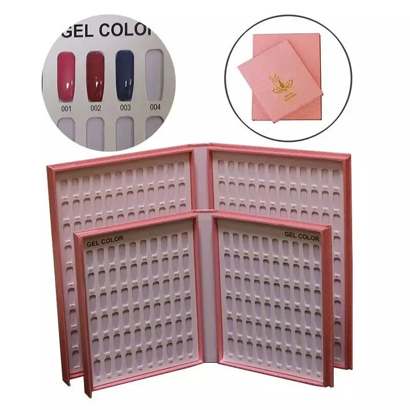 120/216 Tips Detachable Inlaid Color Card Book Nail Color Card Display Board Nail Color Chart