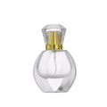 High Grade 30ml Flat Round Thick Bottom Crystal Perfume Spray Glass Bottle