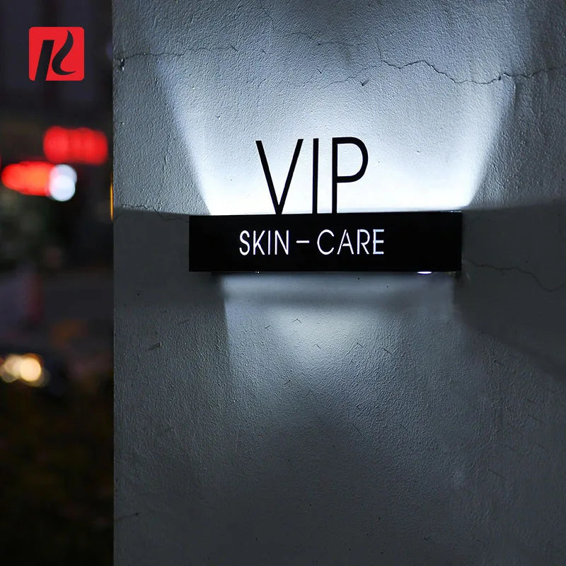 Kexian Custom LED Backlit House Number Steel Sign Illuminated Door Sign Electronic Signs for House Door  Number