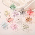 Korean Style Transparent 3D butterfly Hair Clip Claw Girl Sweet Outing Shark Hair Clip Female Candy Color Hair Claw Clips
