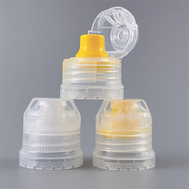 Free Sample 28/1810 Seal up Plastic pp Water Cap with Silicone Valve PE Nozzle Drinking Water Bottle Cap