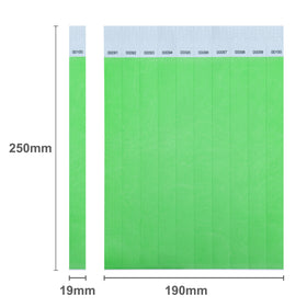Promotion 0.75''x10'' Multiple Color Paper Wristband Waterproof Disposable Bracelet Quick Delivery for New Year Party Events
