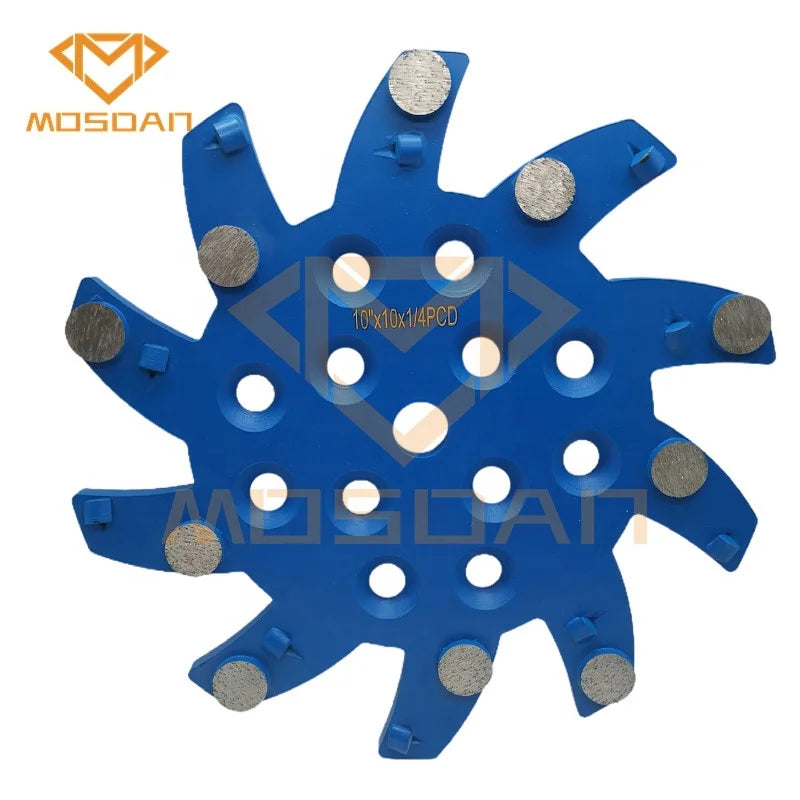 10 Inch 250mm Blastrac Diamatic Star PCD Grinding Plate Disc for Floor Preparation