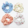 Top Selling New Fruit Chiffon Hair Scrunchies Popular Cherry Printing Elastic Hair Bands Wholesale