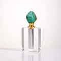 Natural Gemstone Perfume Bottles Custom Green Quartz Crystal Bottles Perfume Oil for Women Girls Aromatherapy Gifts