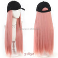 Hot European American Women's Baseball Cap Hair Wig Gold Pink Straight Synthetic Wigs for Outdoor Wear High Sales!