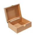 Large Wood Memory Box with Lock Cosmetics Jewelry Storage Box Natural Wood Souvenir Box Wooden Packages Storage Wood Decoration