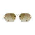 Benyi High-quality Vintage Frameless Sunglasses UV400 Nylon Lenses 14K Gold Metal Sunglasses Custom Logo Retro Rimless Style