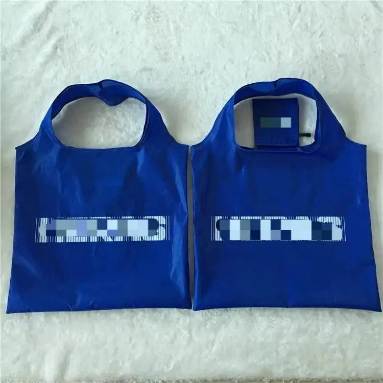 Customized Logo Printing Promotional Polyester Foldable Shopping Tote Bag Grocery Bag with Letter Pattern