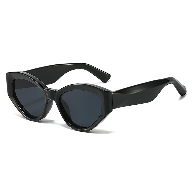 ADE WU XY5682 Retro Gradient Beige Frame Sunglasses 2025 New Cat Eye Sun Glasses Women's Fashion Candy Colors Optical Glasses