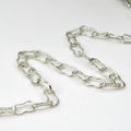 Wholesale 925 Silver Flat Peanut Chain and Gourd Shaped Chain High Quality DIY Necklace Accessory