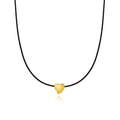 Joolim 18K Gold Plated Heart Pendant Necklace Trendy Stainless Steel Jewelry with Link Chain Geometric Shape Wax Cord-Wholesale