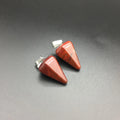 Hongzhuo Reiki Yoga Tini Pyramid Jewelry Natural Red jasper Dowsing Stone Pendulum Copper Chain Hexagonal Pendant Pendulum Jewelry