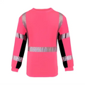 Customizable Hi Vis High Reflective Road Safety Construction Shirts Long Sleeve Silver Heat Transfer Reflective Safety Tops Logo