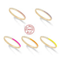 925 Sterling Silver Gold Plated Cute CZ Color Enamel Ring Women Cut Stack Engagement Wedding Party Anniversary