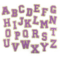 Stock Self Adhesive Multi Color 3M Backing Chenille Patches Set A-Z for Bags Backpacks Clothing Letters Patches