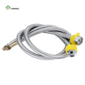 304 Stainless Steel Braided Hose for Bathroom Hot/Cold Water Inlet 60cm Length Easy Installation Modern Design