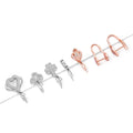 925 Sterling Silver DIY Accessories Pendant Buckle Jade Clip Buckle with Diamond Melon Seed Clasp Jewelry Findings & Components