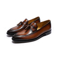 Daniel Wafe Custom Men's Pointed Toe Slip-On Italian Leather Tassel Loafers Wedding Shoes for Autumn MegaBDM