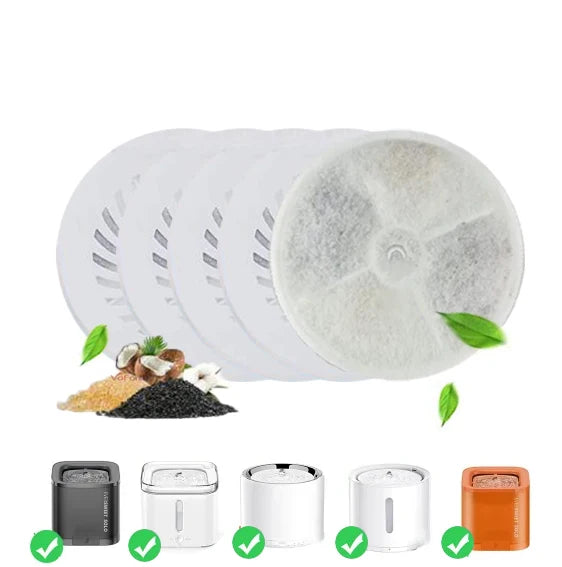 5pcs/Pack Cat Water Fountain Replacement Filters Compatible for PETKIT EVERSWEET 2S3/3ProSolos Pet Water Dispenser Filters