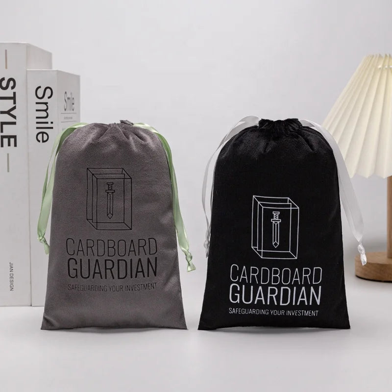Customized Logo Velvet Pouch for Candy Double Drawstring Pouch for Umbrella Soft Pouch for Packaging Clothing