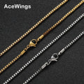 SC030 Wholesale 2mm Stainless Steel Box Chain Necklace Hip Hop Necklace for Men and Women