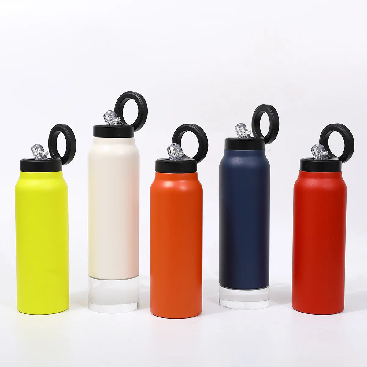Functional Stainless Steel Sports Drink Bottle Thermos Magnetic Water Bottle With Phone Holder