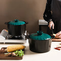 Color Glaze Casserole Light Luxury Simple High Temperature Resistant INS Open Fire Household Stew Pot Pan 7L 4.5L 3.5L
